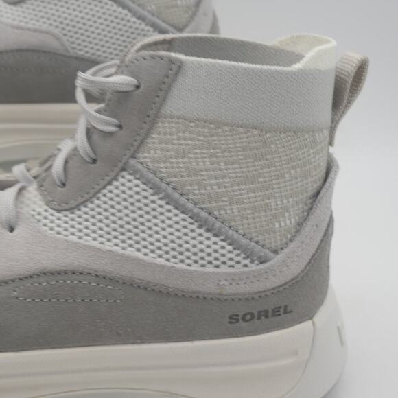NEW Sorel Women's 7.5 ONA 503 Knit Mid Sneakers Boots Moonstone Gray - Picture 4 of 11